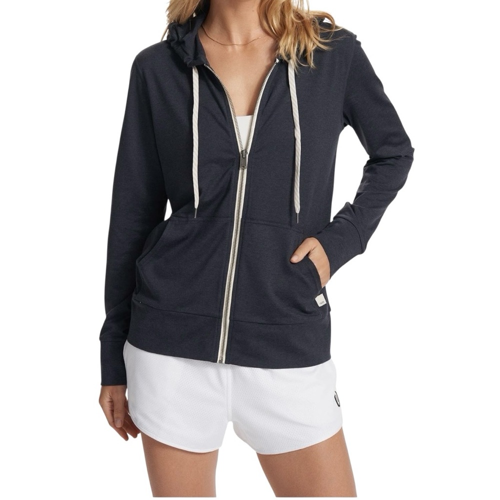 Vuori Halo Performance Hoodie Size Small Dark Gray Zip Front Hoodie Sweatshirt